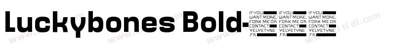 Luckybones Bold字体转换